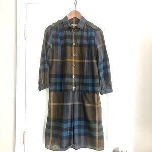 NWOT Burberry Brit Novacheck Shirt Dress